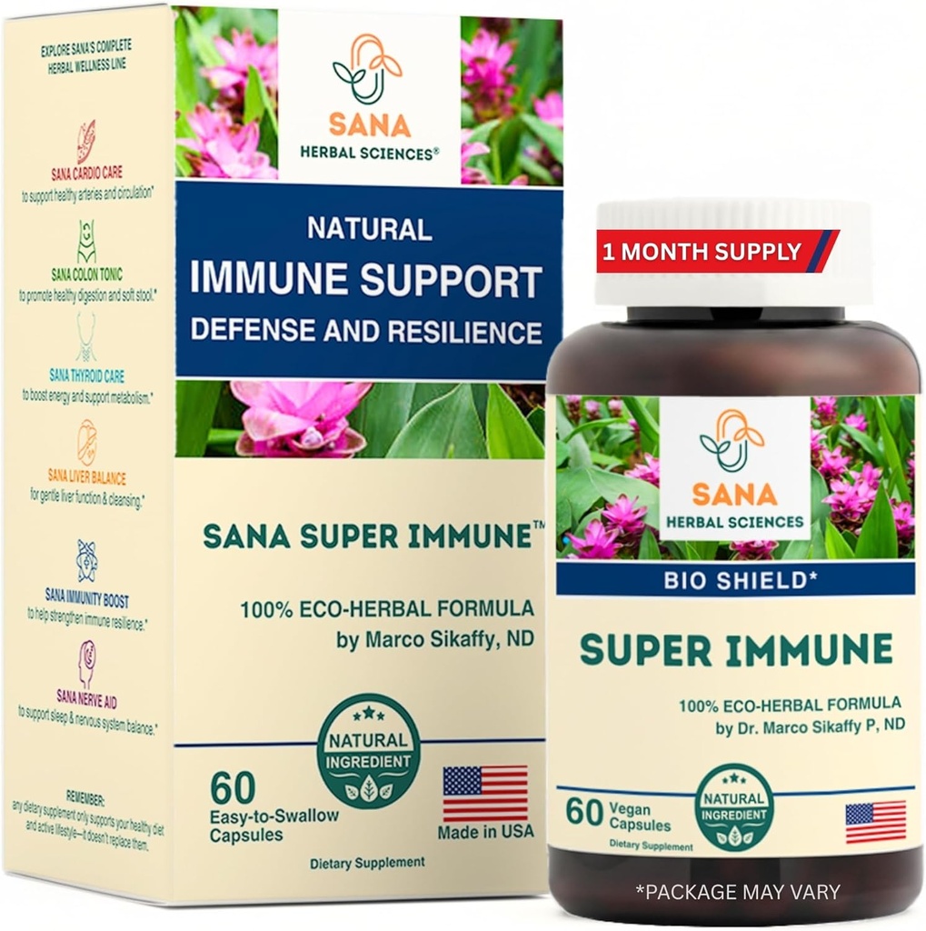 Super immun- Echinacea Goldenseal Rose HIPS & Vitamin C Kapsler til immunforsvar og forsvar 124; 60 Kapsler 124; af Dr. Marco Sikaffy