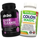 Lever & Colon Cleanse Detox Support - Natural tarmrenser piller til intestinal Bloating & Daglig Forstoppelse Relief - Mælk Thistle Mælkebøsning Caps & Støtte Gallblære Kosttilskud
