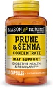 MASON NATURAL Prune Senna Koncentrat, Naturlig vegetabilsk lakering for regelmæssighed og understøtter tarm & fordøjelsesfunktioner, 100 kapsler