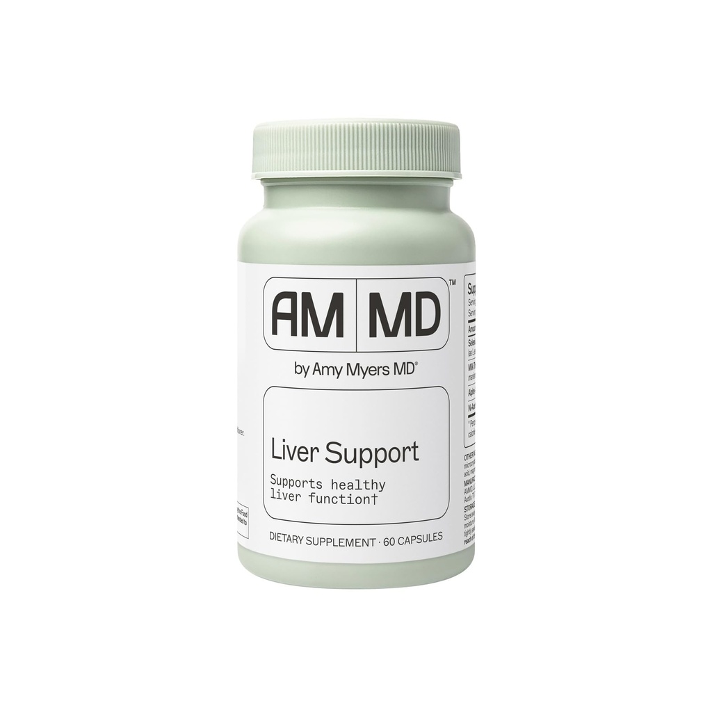 Amy Myers MD Leverstøtte - understøtter sund leverfunktion funktion, Detox Pathways & Antioxidant Aktivitet - med Selenium, Mælk tidsel, gurkemeje - 60 kapsler