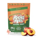 FocusFuel Energy Chews - Peach Flavor (15 Servere) - 100mg Koffein + Alpha GPC + L- Theanine + B12, Magnesium - Glat Focus & Energy - Ingen Crash eller Jitters