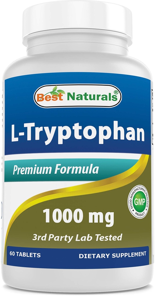 Bedste Naturals L- Tryptophan 1000 mg 60 tabletter