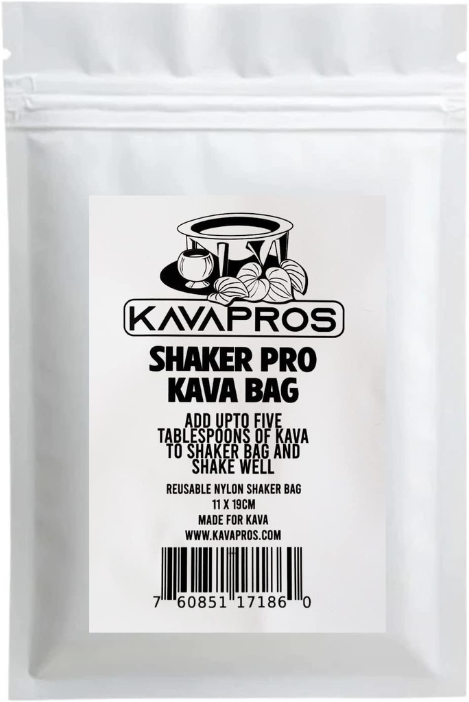 Kava Pros Shaker Pro Bag Genanvendelig Kava- Kava Shake & Drink Food Grage Nylon 11 x19CM