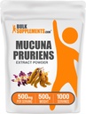 BulkSupplements.com Mucuna Pruriens Extract Powder - Mucuna Pruriens Kosttilskud, Herbal Supplement - Vegan & Gluten Free, 500mg per Serving, 500g (1.1 lbs) (Pack of 1)