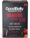 GoodBelly ® Fast Melts - immunforsvar - Vegansk probiotisk pulver til immunstøtte - 1 milliard levende & aktive kulturer - Jordbærsmag (30 On- The- Go Pakets)