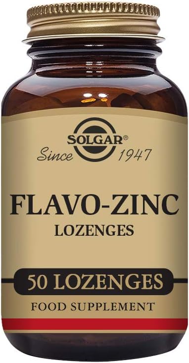 Solgar Flavo- Zink Lozenge, 50 Greve - Great- Tasting Lemon Lime Flavor - Antioxidant, Immunsystemet Sundhed - Højt Absorbable, Opløser hurtigt - Vegan, Gluten Free, Dairy Free, Kosher - 50 Servere
