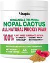 Vitapia Nopal Cactus Extract for Antioxidant, Hud, Metabolisme, Wellness, Heart Health Support - 100g Organic Powder - Ikke GMO, Gluten Free Supplement