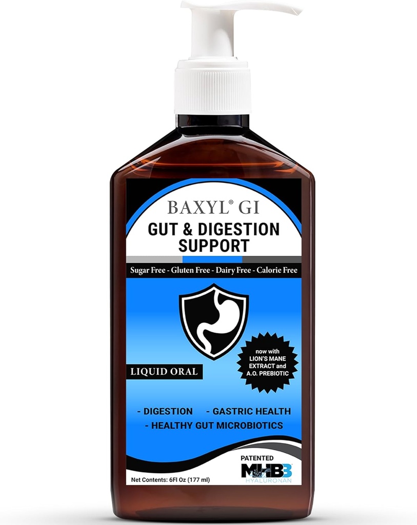 BAXYL ® GI - fordøjelse, fordøjelseshjælp & Mave Relief - GERD (Acid Reflux), IBS, Crohns - (Patenteret Formel, Organic, Vegan, Made in USA)