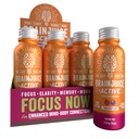 BrainJuice Active Focus & Energy Drink Shots, Understøtter Endurance, Recovery & Clarity, Non- GMO, Gluten Free, Nootropics, Alpha GPC, B Vitamin & Organic Green Tea, Pomegranate Acai, 2,5 fl oz, 12 Pack
