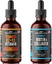 HERBIFY bundle - K2 og D3 Drops & Biotin og Collagen Drops - Knoglestyrke & hår, hud, negle støtte