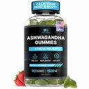 EFFEKTIV NUTRA Ashwagandha Gummies 1500mg Gummies 124; Stress Relief, Immunstøtte, Calm Mood, Energi 124; Natural Berry Flavor 124; 45-Day Supply 124; Vegan, Gluten- Free, Non- GROMLE 124; Supplement for mænd og kvinder (90ct)
