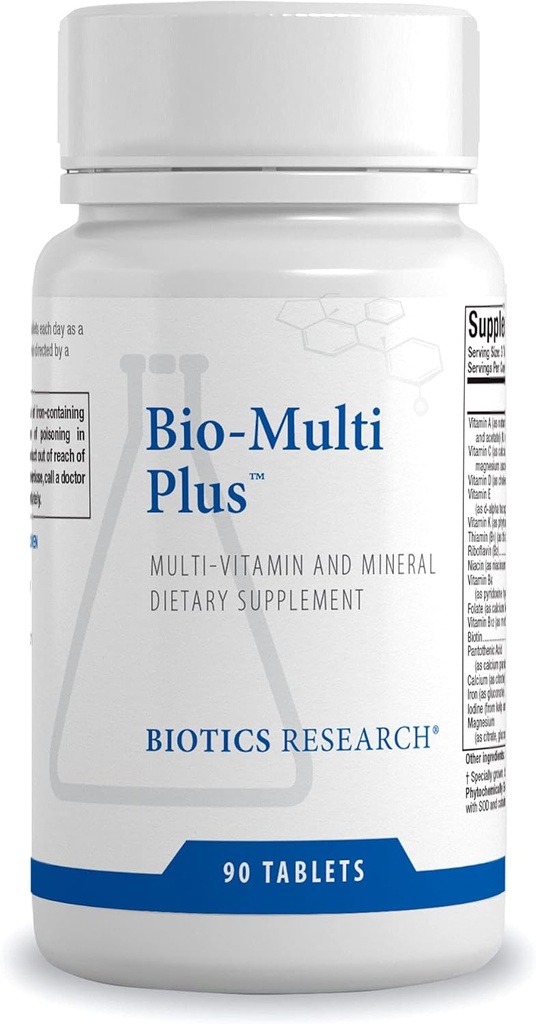 Biotics Research Bio- Multi Plus - Robust Foundational Multivitamin / Mineral Formel, Indeholder Plant- baserede Trace Minerals 90 tabletter