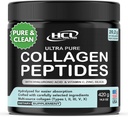 Collagen Peptides Powder with Vitamin C & Hyaluronic Acid - from Organic Cleanest Sources & Super High Absorption - Hydrolyzed Multi Type I, II, III, V, X - Skin Hair Supplement Made in USA