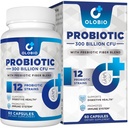300 Millioner CFU Probiotiske, 12 Stammer med 3 Organic Prebiotics, Probiotika for kvinder og mænd, Dagligt tillæg for fordøjelse, immunforsvar, Gut & Bloating Health, Hylde Stable, Vegan, 60 Tæller
