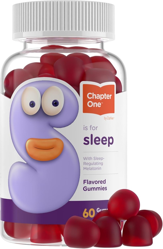 Zahler - Chapter One Sleep Melatonin Gummies for Kids & Voksnes (60 Aromatiserede Gummies) - 2,5 mg Melatonin Gummies - Kids Melatonin Kosher Sleep Gummies - Natural Kids Melatonin Gummies for Sleeping