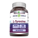 Amazing Formulas L- Tyrosine Amino Acid Supplement- 124; 500 Mg per servering - 124; 180 Kapsler - 124; Non- GMO - 124; Gluten- fri - 124; Fremstillet i USA