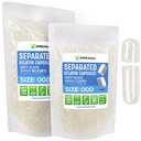 XPRS Nutra Separated Capsules Størrelse 000- 1000 Greve Clear Big Tom Gelatine Capsules Separated in Tasker - Premium Clear Empty 000 Pills for DIY Supplement Filling