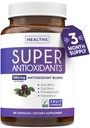 Super antioxidanter supplement til kvinder & mænd - høj potens Herbal & Fruit Blend med Acai, Goji, Pomegranat, Elderberry & Resveratrol til hudpleje & immunforsvar - Vegan & Non- GMO - 180 kapsler