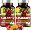 Nummer et Nutrition Premium D Mannose Supplement for kvinder og mænd [Max Strength, 1350MG] Natural D-Mannose med Cranberry, Hibiscus og Mælkebøtte for urinveje Tract Health, 240 Greve