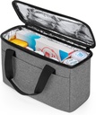 Trunab førstehjælpstaske Tom lille medicin opbevaring sag, Isoleret medicinering kølertaske, Rejsepille flaske Organizer til reception, Insulin, Kosttilskud eller medicinske forsyninger, Grey (Kun taske)