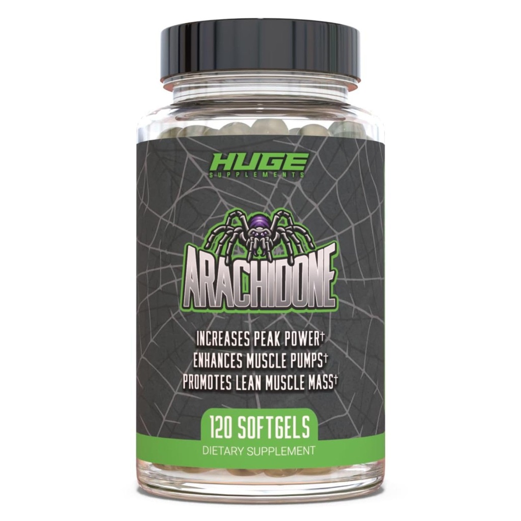 Kæmpe kosttilskud Arachidon, arachidonsyre supplement, fremmer Lean Mass & Øget Styrke, Højeste dosis med 1000 mg Per Servering, 120 Softgels