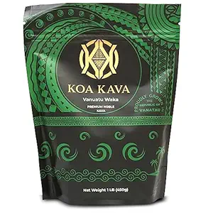 Vanuatu Koa Kava Kava Powder - Premium Noble Waka Kava Tea fremstillet af laterale rødder i Vanuatu for Autentisk Afslapning. 1 Pound Bag