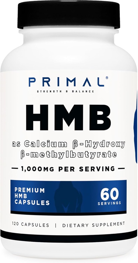 Primær HMB (1000 mg, 120 kapsler)