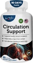 Blodcirkulationsstøtte supplement til arterier & Veins Health- Natural Cardiovaskulære piller med L- arginin, Ginger Root- fremmer sund blodgennemstrømning & hjerte Health- 90 kapsler