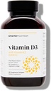 SMARTERNUTRITION Vegan Vitamin D3 5000 IE + Natural Vitamin K2 1100 mcg in Organic Coconut & Olive Oil - D3 K2 Supplement til immun- og benstøtte - 60 Softgels [30 dages forsyning]