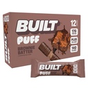Bygget bar, Puff Protein Bars, Brownie Batter Puff, 17g Protein Snacks, On- The- Go Bars, Kun 140 kalorier, 6g Sukker, Collagen, Gluten Free, 12 Greve