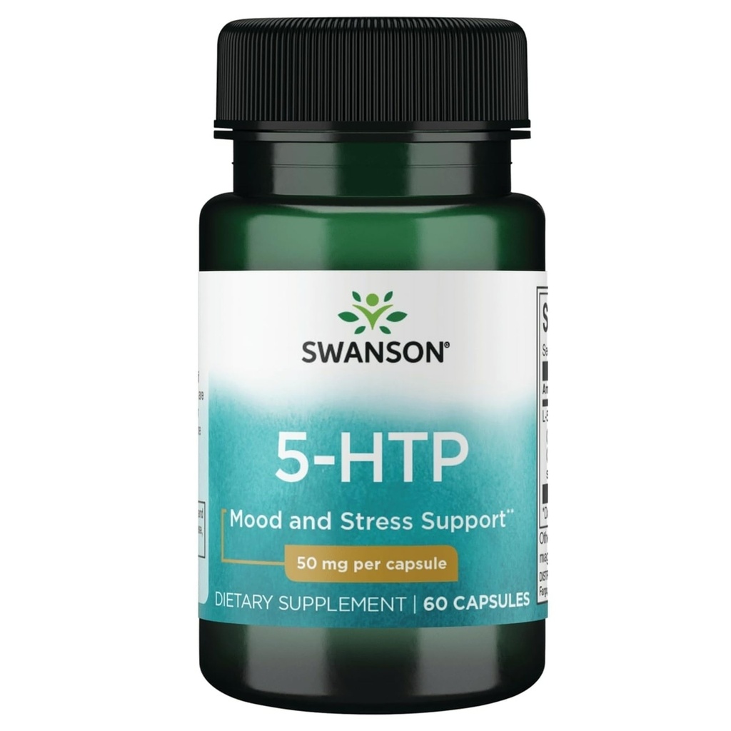Swanson Premium Aminosyre 5- Htp - Ekstra styrke - 50 milligram 60 kapsler