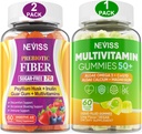 NEVISS Bundle - Kvinder og mænds 50 + Multivitamin 1 pakke og Prebiotic Fiber 2 pakke