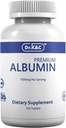 Dr.K & C Premium Albumin Protein Supplement - Ekstra styrke 1000 mg 120 tabletter Sund Nyre Lever Promote General Wellness Energy Support Life Balance 1pk