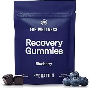 For Wellness Recovery Gummies Hydrate Medic124; Blueberry Electrolyte & Antioxidant Kosttilskud til Hydration, Energi & Post- Workout Performance Medical 124; Vegan, Non- GMO, 30 Greve