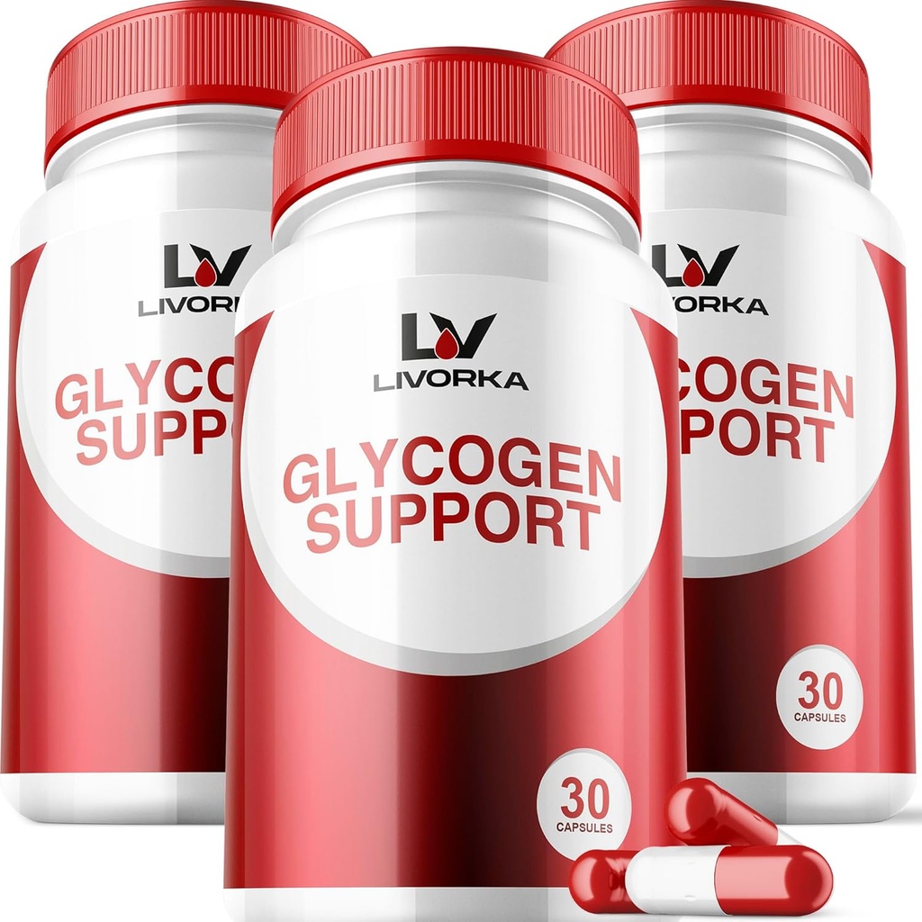 3 Pack - Glycogen Support, Glycogen Control Advanced Formel, Glycogen kapsler, Glycogen Fix med kraftfulde ingredienser, 30 kapsler Per flaske til 90 dage