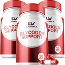 3 Pack - Glycogen Support, Glycogen Control Advanced Formel, Glycogen kapsler, Glycogen Fix med kraftfulde ingredienser, 30 kapsler Per flaske til 90 dage