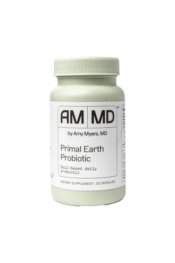 Amy Myers MD Primal Earth Probiotic - Digestive & Immune Support Supplement - Soil-Based Probiotic - Gluten-Free & Non-Dairy - Paleo-Friendly Adult Health Supplement - 30 Capsules
