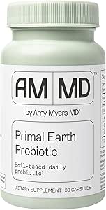 Amy Myers MD Primal Earth Probiotic - fordøjelsesfremmende og immunforsvar supplement - Soil- based probiotic - Gluten- Free & Non- Dairy - Paleo- Friendly Voksen Health supplement - 30 kapsler