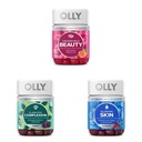 OLLY Undeniable Beauty Gummy, 60 Greve & fejlfri Complexion Gummy, Clear and Sund Skin Support - 50 Greve (Pack of 1) & glødende Skin Gummy, 25 Day Supply (50 Greve)