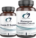 Design for sundhed Vitamin D Supreme (60 kapsler) + Magnesium Glycinate Complex (180 kapsler) Bundle - Vitamin D3 5000 IE med 2000mcg vitamin K + Magnesium supplement (2 produkter)