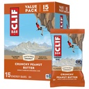 CLIF BAR - Energy Protein Bars - Crunchy Peanut Butter - Lavet med Økologisk Havre - Energy Bars - Ikke-GMO - (15 Pack)