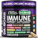 Organisk immunforsvar med PAU D 'Arco Hvidløg Cayenne Pepper Oregano Ginger Grapefrugt Onion Black Sea Moss Black Pepper Zink Eucalyptus Vitamin C Vitamin D Organic Soursop af Clean Nutra
