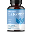 Pure Mikronutrients Vitamin D3 K2 Supplement- 124; MK7 100mcg, D3 5000 iu, Calcium + BioPerine - 124; Muscle & Bone Health, Heart, Immunity & Energy Support