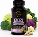 DIM supplement med Broccoli Extract og BioPerine - Natural Hormone Balance Support til kvinder og mænd - Østrogen Balance - Menopause, Acne - 60 Vegetariske kapsler med Calcium D- glucarat