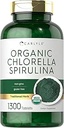 Carlyle Organic Chlorella Spirulina Tabletterne er 124; 1300 Grev er 124; 50 / 50 Blend er 124; Non- GMO og Gluten Free Supplement