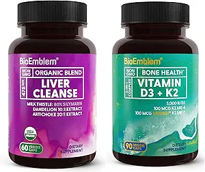 Bioemblem Vitamin D3 K2 USDA Organic Lever Cleanse