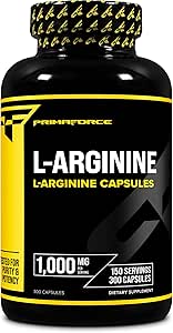 Primaforce L- arginin (300 kapsler, 150 servering / 1. 000 mg L- arginin Per servering)