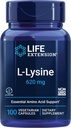 Life Extension NAC 600mg Antioxidant Immunstøtte & L- Lysin 620mg for Sund Stress Response 100 Kapsler Bundle