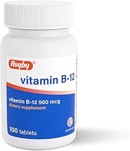 RUGBY Vitamin B- 12 500 MCG 100CT Pakning med 1