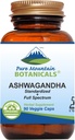 Pure Mountain Botanicals Ashwagandha Kapsler - 90 Kosher Vegan Caps med 475mg Organic Ashwagandha Root & Potent Ashwagandha Extract